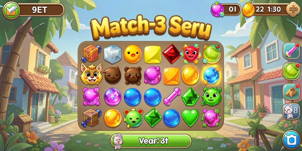 Tampilan gameplay 9ET yang penuh warna dan menarik.