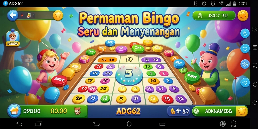 Tampilan seru dari gameplay Bingo di ADG62.