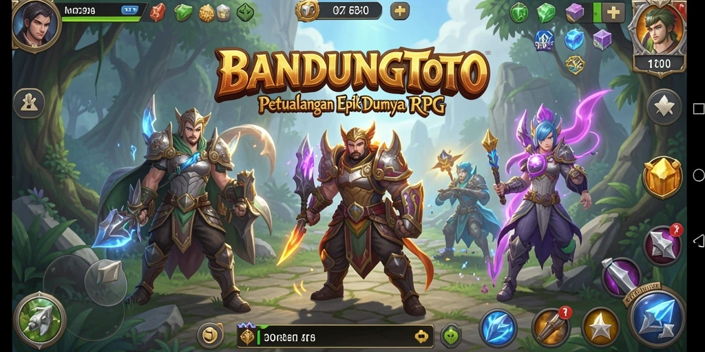 Screenshot utama BANDUNGTOTO menampilkan aksi pertarungan yang mendebarkan di dunia RPG.