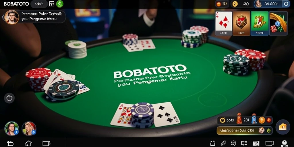 Tampilan gameplay Poker yang menegangkan di BOBATOTO.