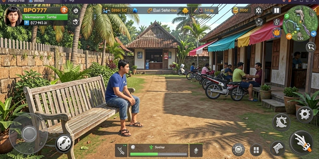 Screenshot gameplay BPO777 yang penuh warna dan interaktif.
