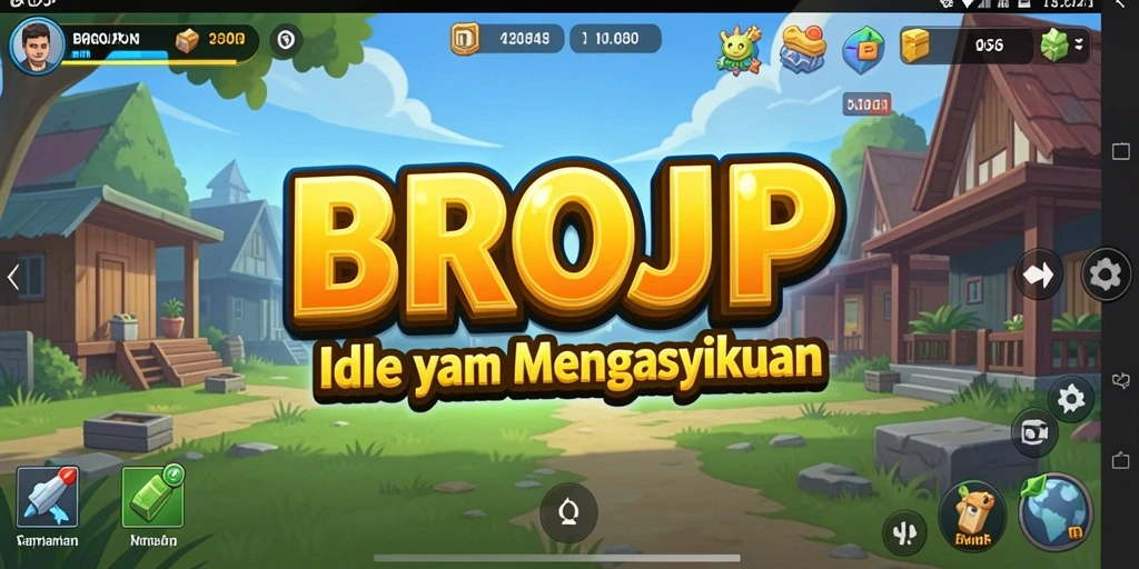Tampilan gameplay menarik dari BROJP dengan mekanisme Idle yang mudah.