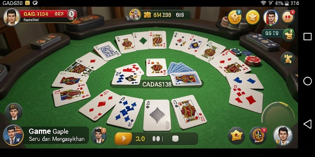 Tampilan menarik gameplay Gaple di CADAS138 dengan kartu dan interaksi sosial.