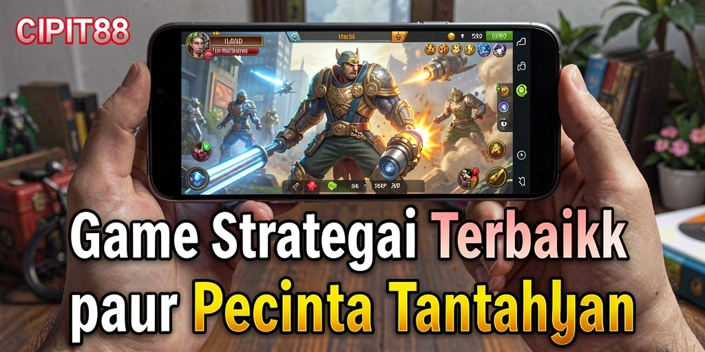 Tangkapan layar permainan CIPIT88 yang menunjukkan strategi dan pertempuran.