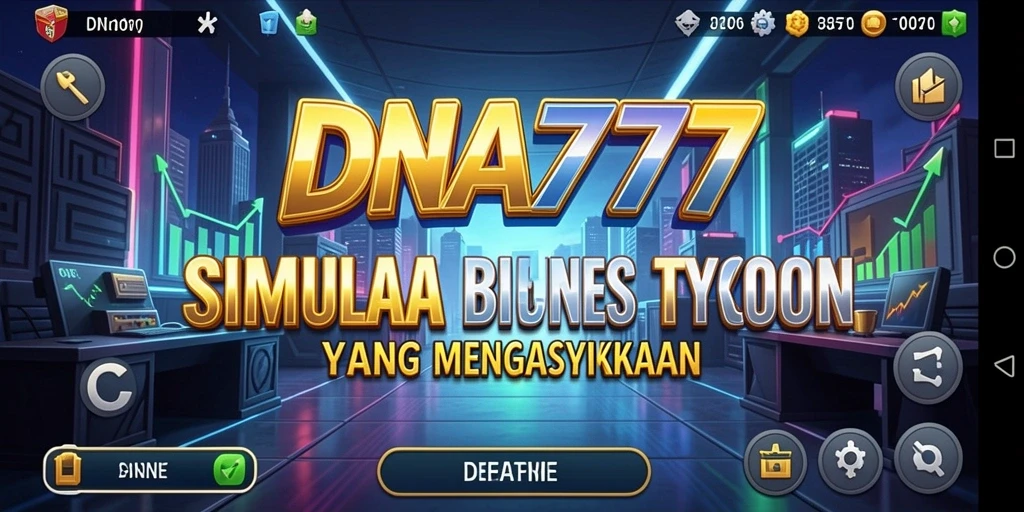 Tampilan gameplay DNA777 yang menarik dengan elemen simulasi Tycoon.