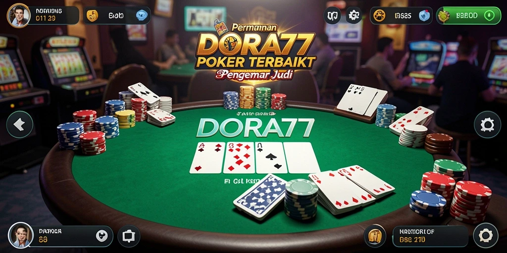 Tampilan gameplay DORA77 yang menarik dan penuh aksi Poker.