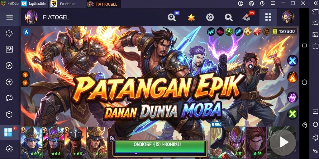 Menampilkan pertarungan seru antar hero dalam FIATOGEL.