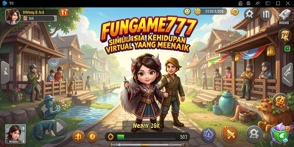 Tampilan gameplay FUNGAME777 dengan fitur simulasi yang menarik.