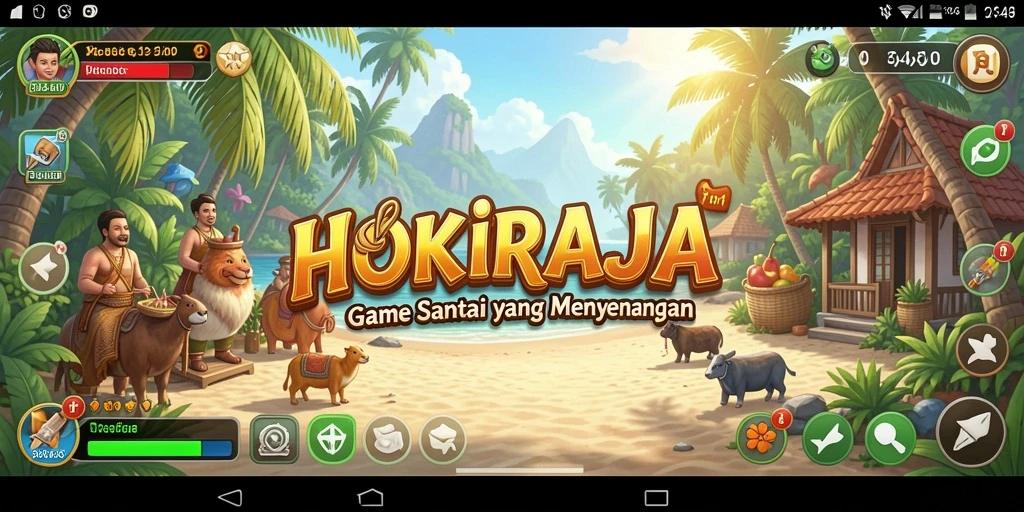 Tampilan gameplay HOKIRAJA yang penuh warna dan interaktif.