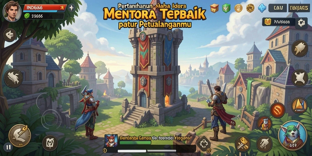 Tampilan mendebarkan dari gameplay Tower Defense IND666 yang penuh aksi.