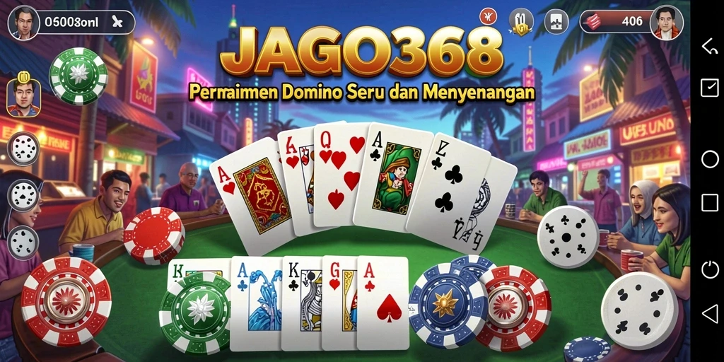 Tampilan seru gameplay Domino di JAGO368.