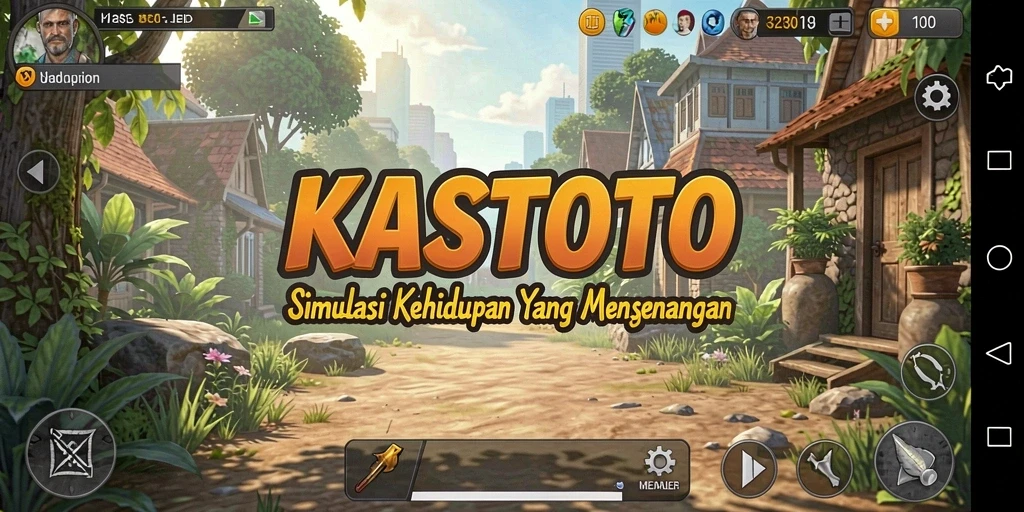 Tampilan gameplay KASTOTO yang interaktif dan menarik.