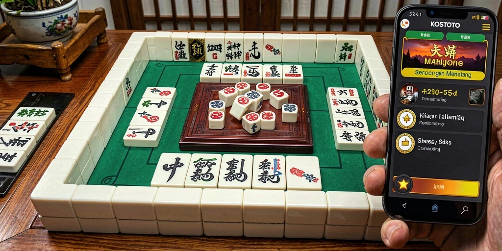 Gameplay seru KOSTOTO dengan desain Mahjong yang menarik.