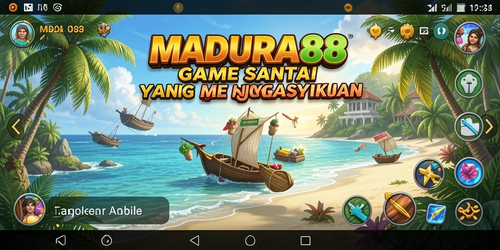 Tampilan gameplay MADURA88 yang ceria dan mengasyikkan.