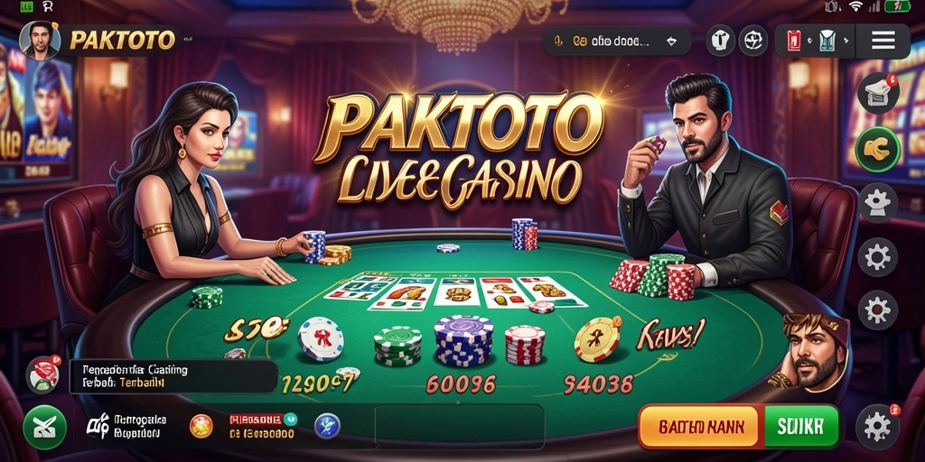 Tampilan gameplay PAKTOTO yang seru dan mendebarkan di Live Casino.