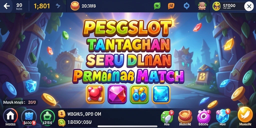 Screenshot PESGSLOT menunjukkan gameplay Match-3 yang menarik dan menantang.
