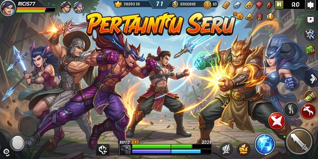 Tampilan gameplay RICIS77 yang seru dan penuh aksi.