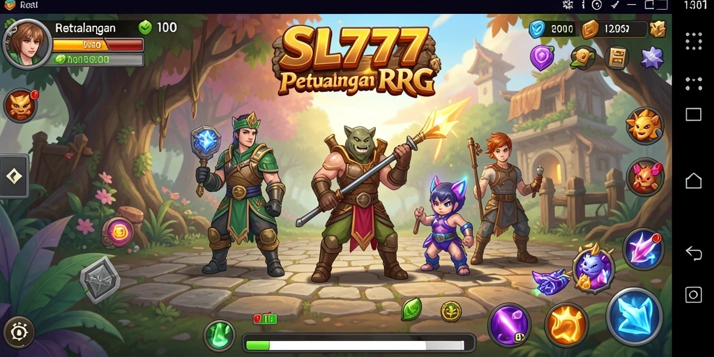 Screenshot gameplay epic dari SL777 dengan pertarungan seru.